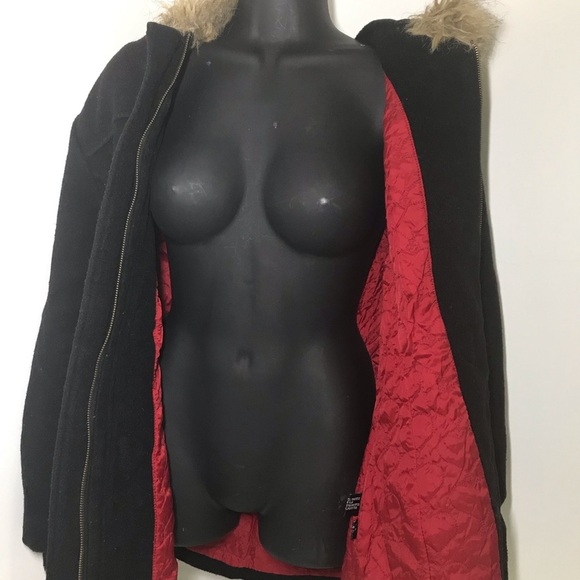 Steve Madden Wool Toggle Parka Winter Coat M - Picture 4 of 8